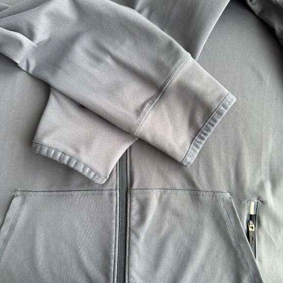 PELOTON Fourlaps Men's XL Grey Front Zip With Hood Warm Up Jacket - Picture 6 of 14